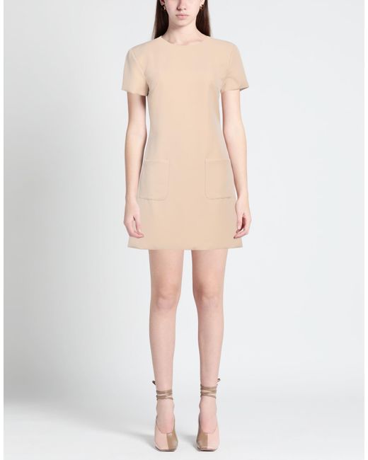 SOLOTRE Natural Mini Dress Polyester, Elastane