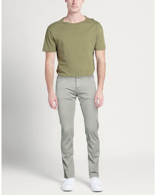 Jacob Cohen Gray Pants Cotton, Lyocell, Elastane for men