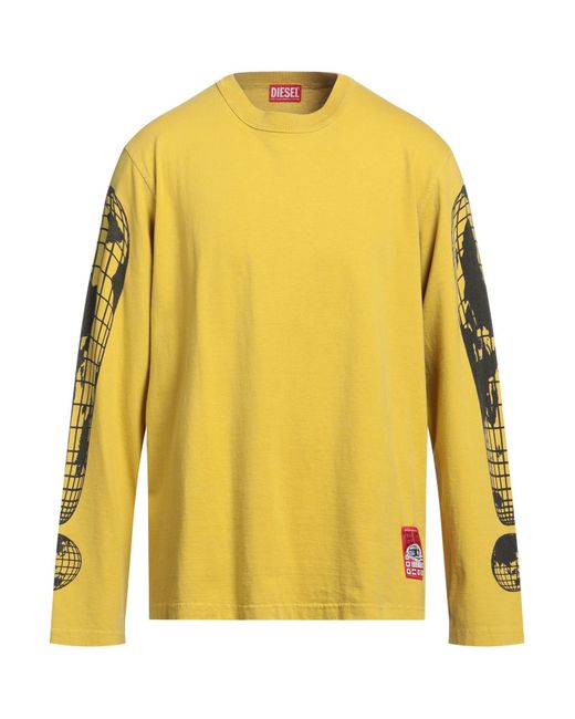 DIESEL Yellow T-shirt for men