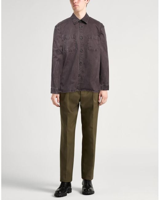 John Varvatos Brown Denim Shirt for men