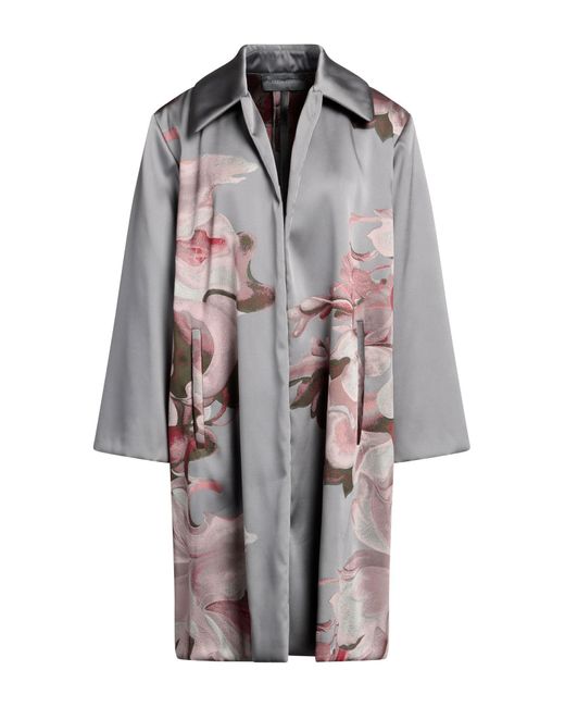Alberta Ferretti Gray Overcoat & Trench Coat