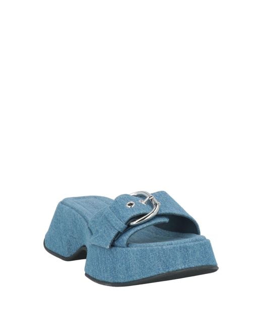 Vic Matié Blue Sandals Textile Fibers