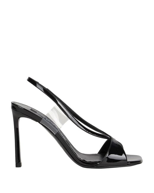 Sergio Rossi Metallic Sandals Leather, Plastic
