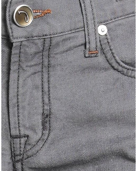 Jacob Cohen Gray Pants Cotton, Polyester, Elastane