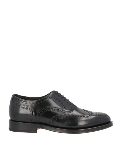 Santoni Black Lace-up Shoes for men