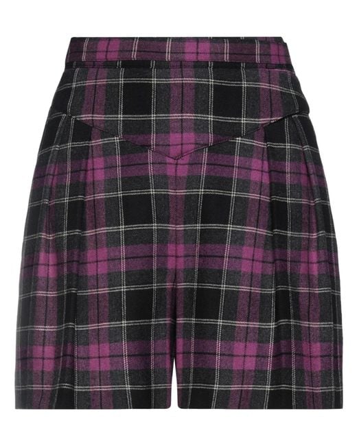 RED Valentino Purple Shorts & Bermuda Shorts Polyester, Viscose, Wool, Elastane