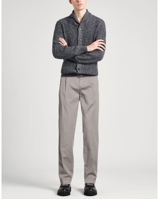 Hackett Gray Pants Cotton, Elastane for men