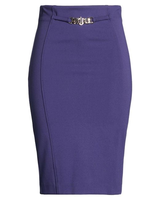 Liu Jo Blue Midi Skirt
