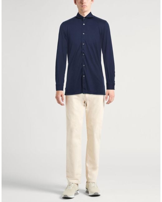 Camisa Fedeli de hombre de color Blue