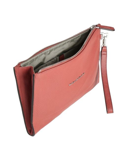 Piquadro Red Handbag Cow Leather