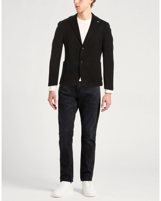 Stilosophy Black Blazer Rayon, Polyester, Polyamide for men
