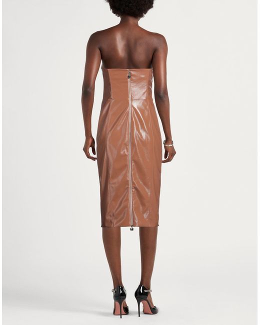 Elisabetta Franchi Brown Midi-Kleid