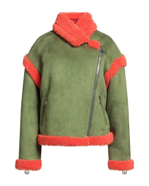 Moschino Green Shearling & Teddy