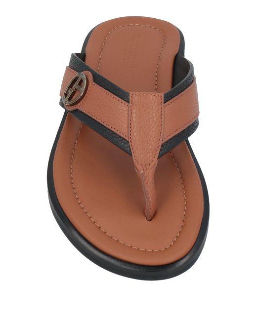 Giorgio Armani Brown Thong Sandal for men