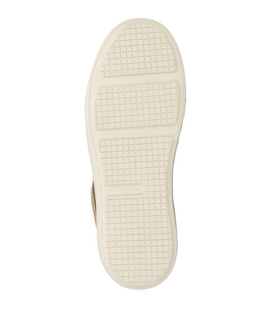 Tory Burch Brown Sneakers Leather, Textile Fibers