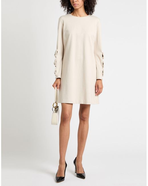 MEIMEIJ Natural Mini Dress Viscose, Polyamide, Elastane