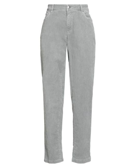 RAFFAELLO ROSSI Gray Pants Cotton, Elastane