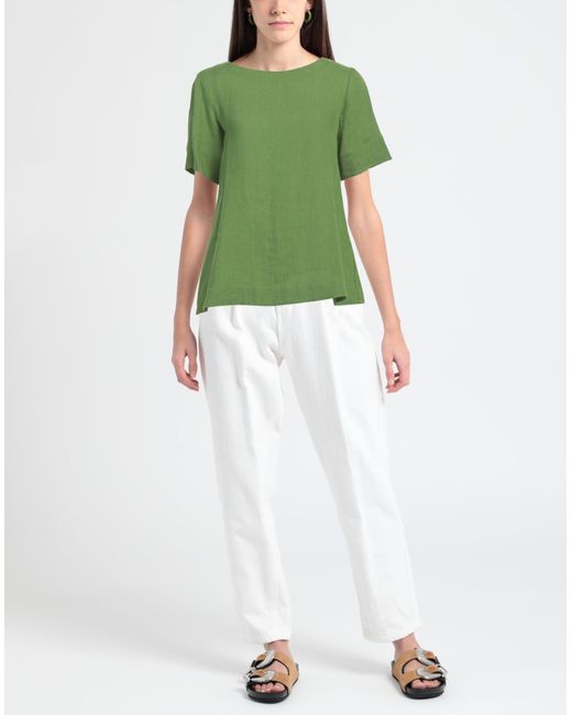 Top Niu de color Green