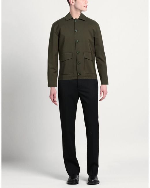 Exte Green Military Jacket Cotton, Nylon, Elastane for men