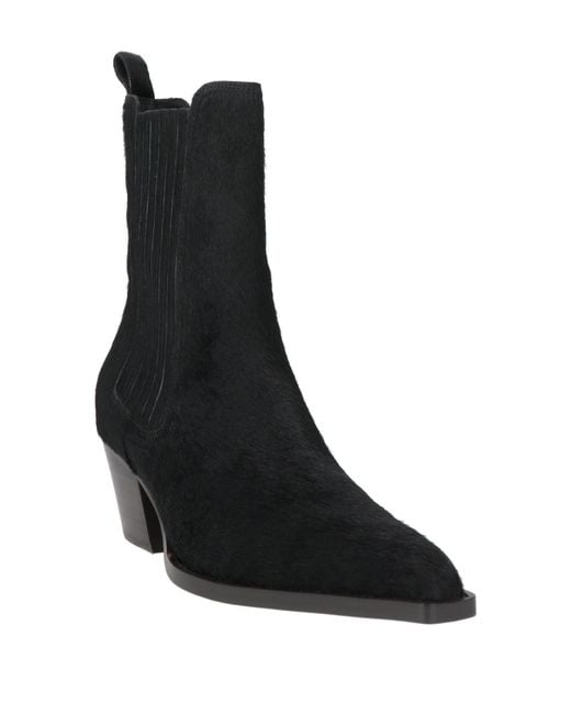 Lola Cruz Black Ankle Boots Leather