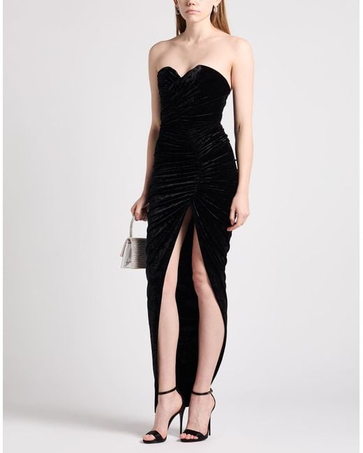 Alexandre Vauthier Black Maxi Dress Polyester, Elastane