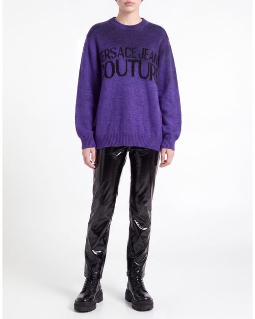 Versace Jeans Couture Blue Sweater Acetate, Polyamide, Alpaca Wool