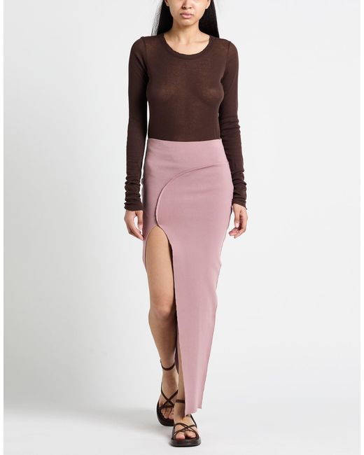 Rick Owens Pink Maxi Skirts
