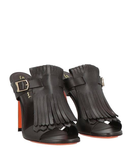 Santoni Black Sandals