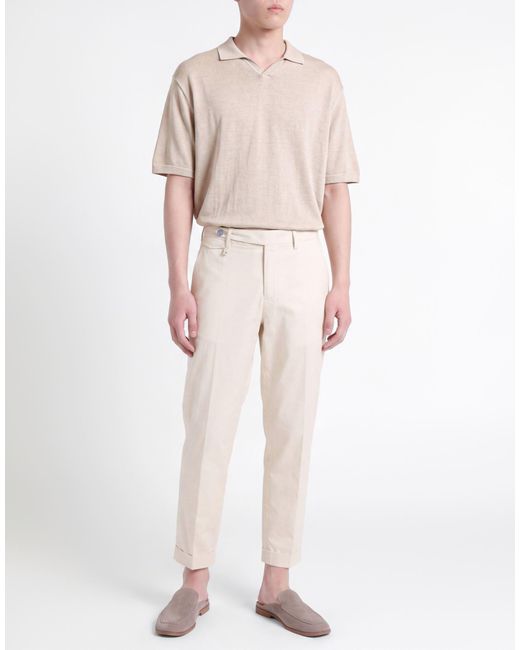 Barbati Natural Cream Pants Cotton, Polyamide, Elastane for men