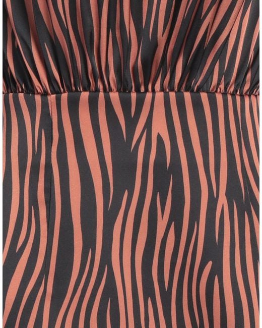 Nineminutes Brown Mini Dress Polyester, Elastane