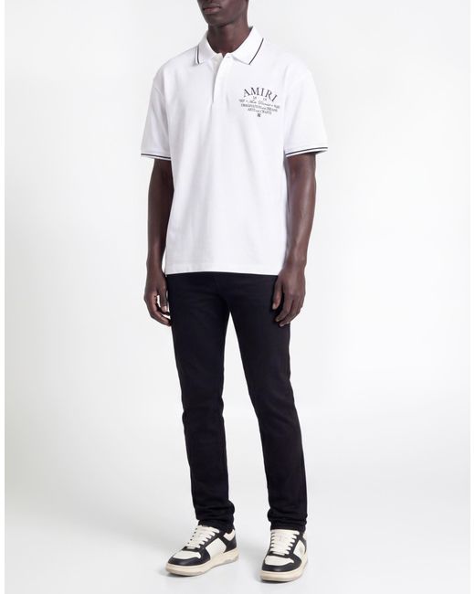 Polo Amiri de hombre de color White