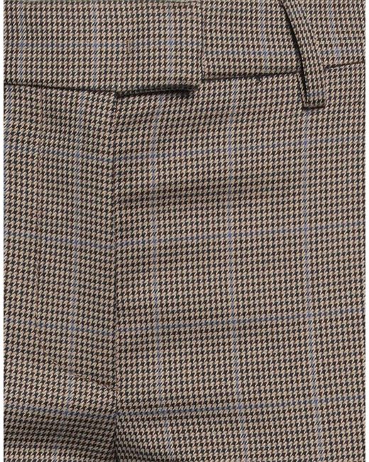Dondup Gray Khaki Pants Polyester, Viscose, Elastane