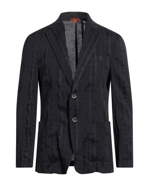 Barena Blue Midnight Blazer Linen, Cotton for men