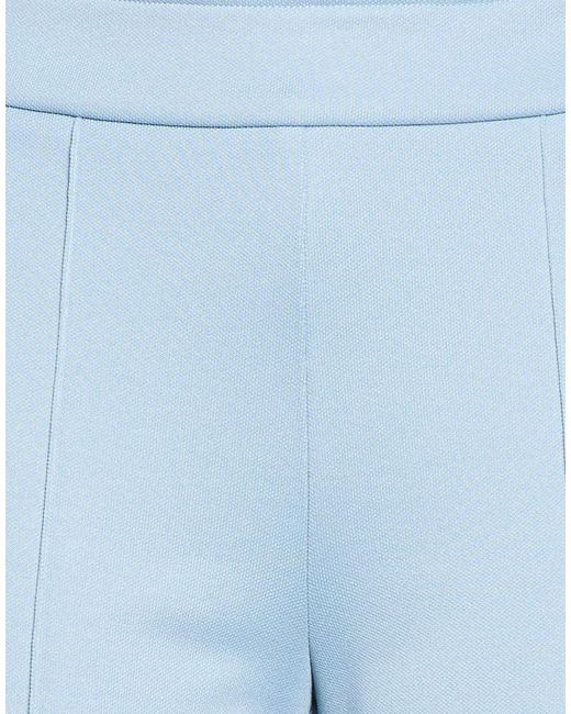 Semicouture Blue Pants Polyester, Cotton