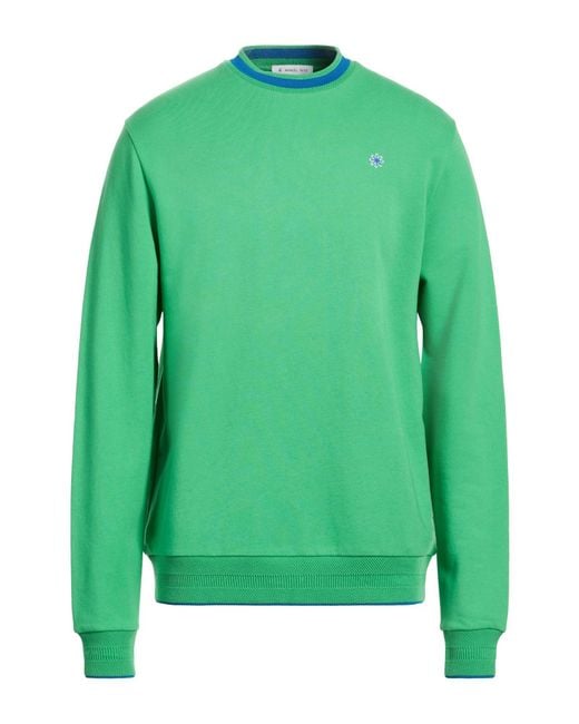 Manuel Ritz Green Sweatshirt Cotton for men