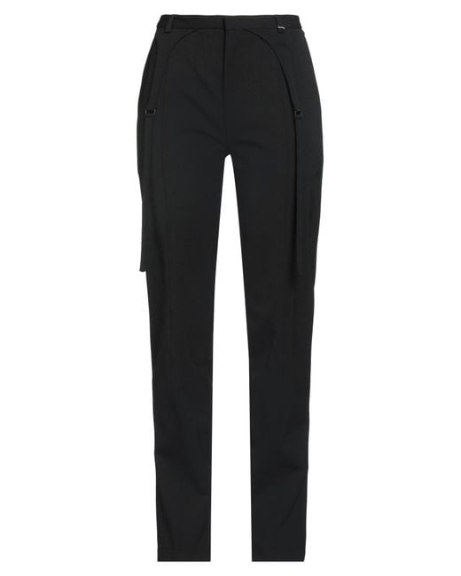 Ssheena Black Pants Polyester, Virgin Wool, Elastane