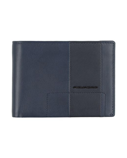 Piquadro Blue Midnight Wallet Cow Leather for men