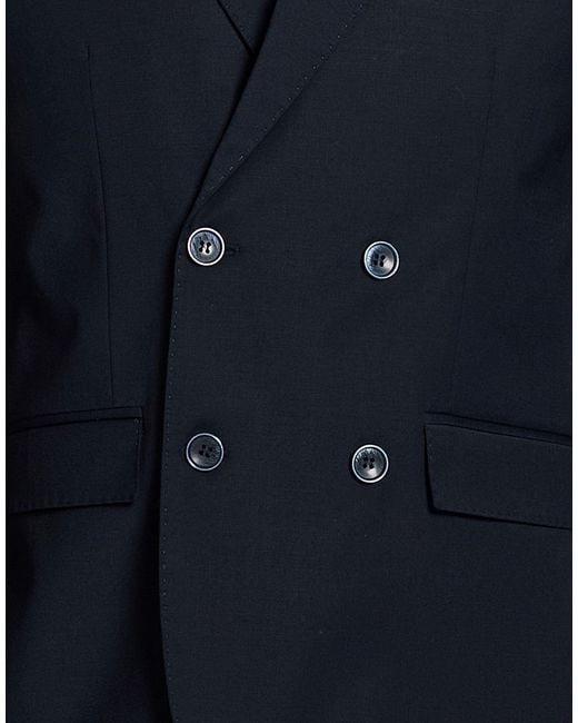 Exte Blue Blazer Polyester, Wool, Elastane for men