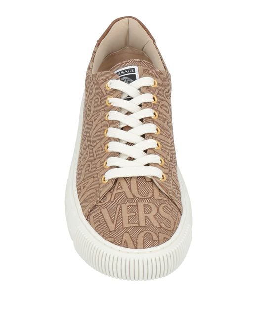 Versace Brown Greca Canvas Sneaker