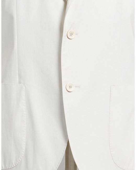 Lardini White Blazer Cotton, Elastane for men