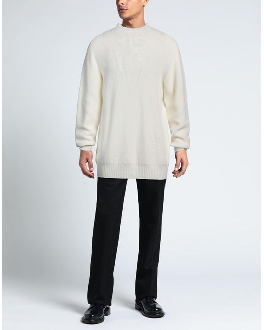 Amaranto White Turtleneck for men