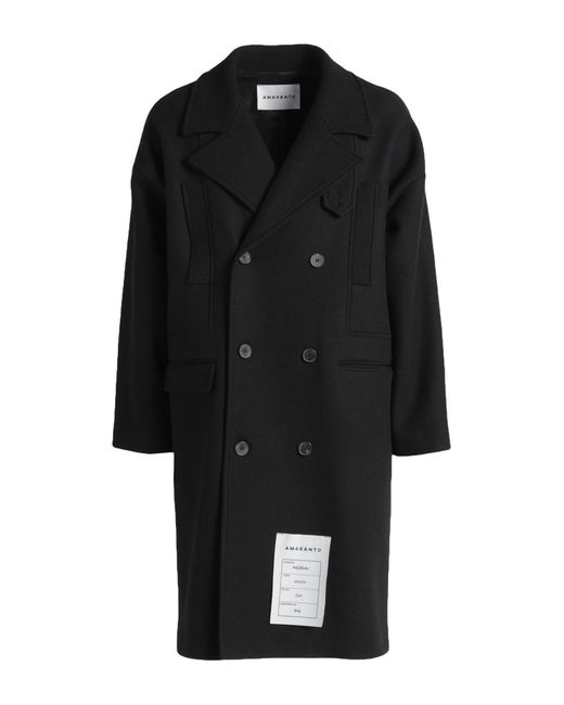 Amaranto Black Coat for men