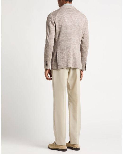 Ferragamo Gray Blazer Linen, Polyamide for men