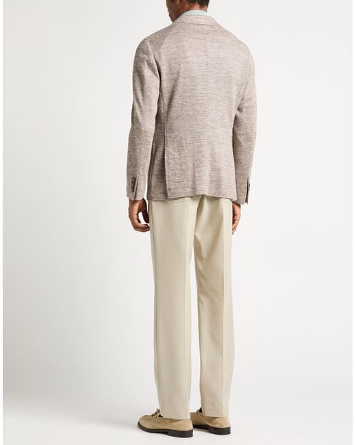 Ferragamo Gray Blazer Linen, Polyamide for men