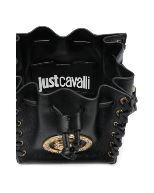 Sac à bandoulière à plaque logo Just Cavalli en coloris Black