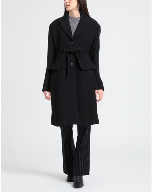 Masnada Black Coat Wool, Polyamide