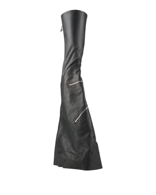 Rick Owens White Boot Leather for men