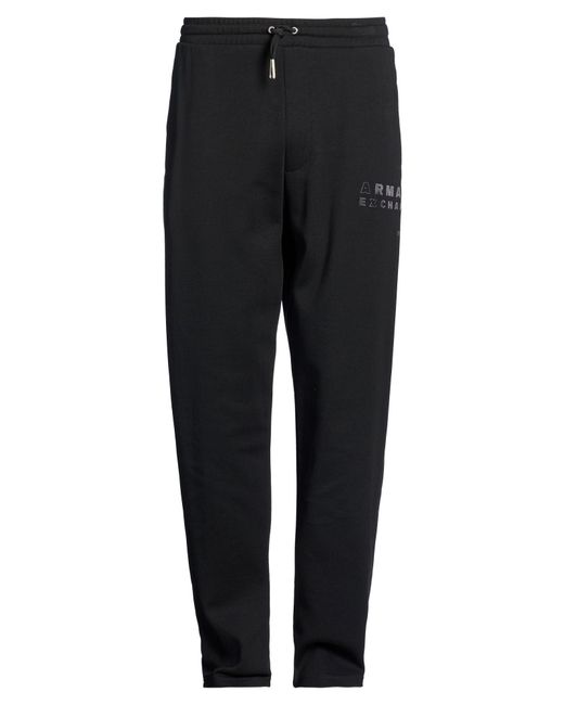 ARMANI EXCHANGE Black Pants Cotton, Polyester for men