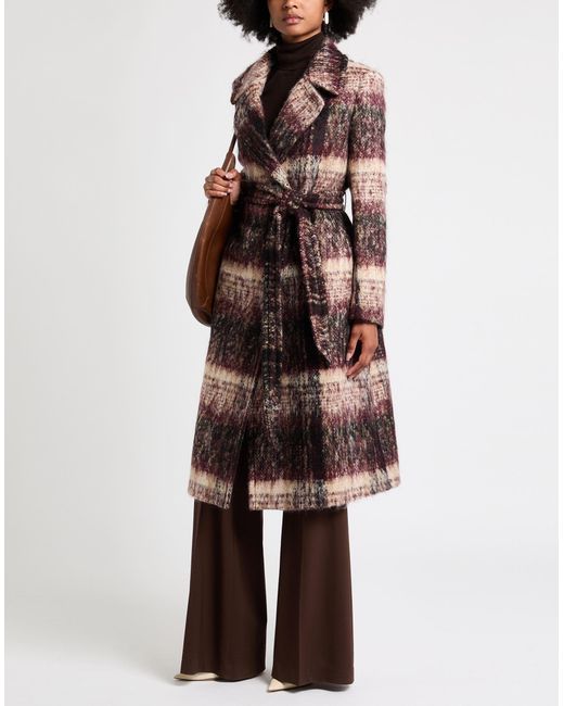 Tagliatore 0205 Purple Coat Mohair Wool, Virgin Wool, Polyamide, Cotton