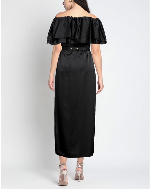 SIMONA CORSELLINI Black Midi-Kleid
